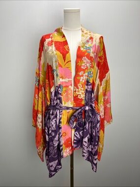 Spell & The Gypsy Collective Tyler Short Robe Chilli Tropicana Small Medium
